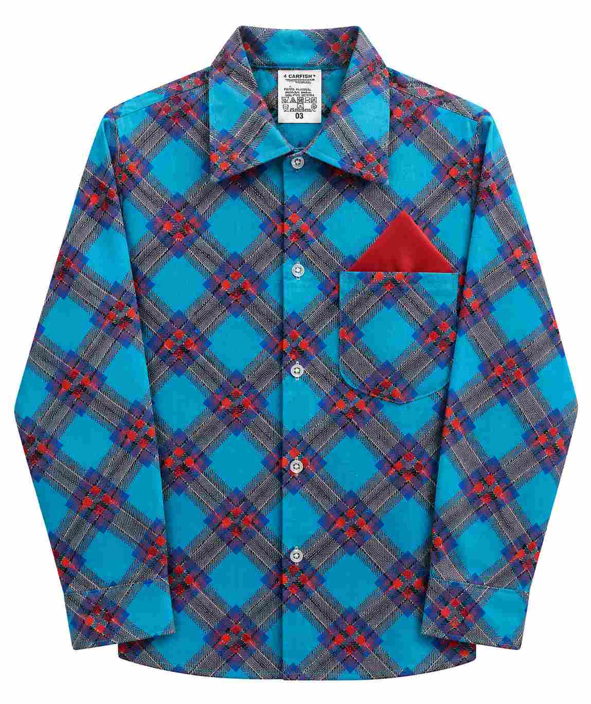CAMISA JUNINA XADREZ INFANTIL  REF 421